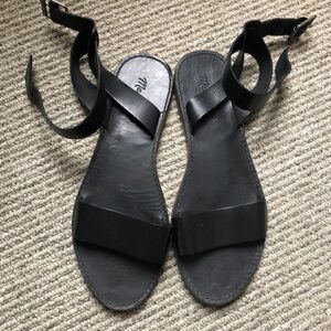 Black Madewell Boardwalk Ankle Strap Sandals Size 9